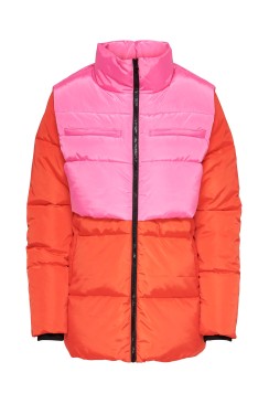 Geaca Dama Onlymia Pufferr Poppy Red/ Fizz